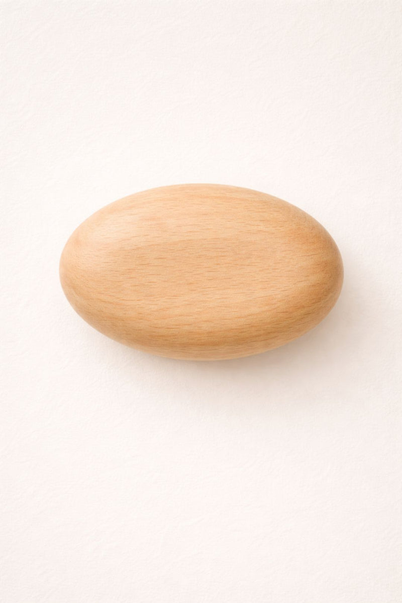 Patère murale ovale en bois - Bois clair