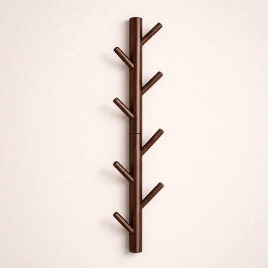 Porte-manteau mural marron foncé en forme d’arbre grand format