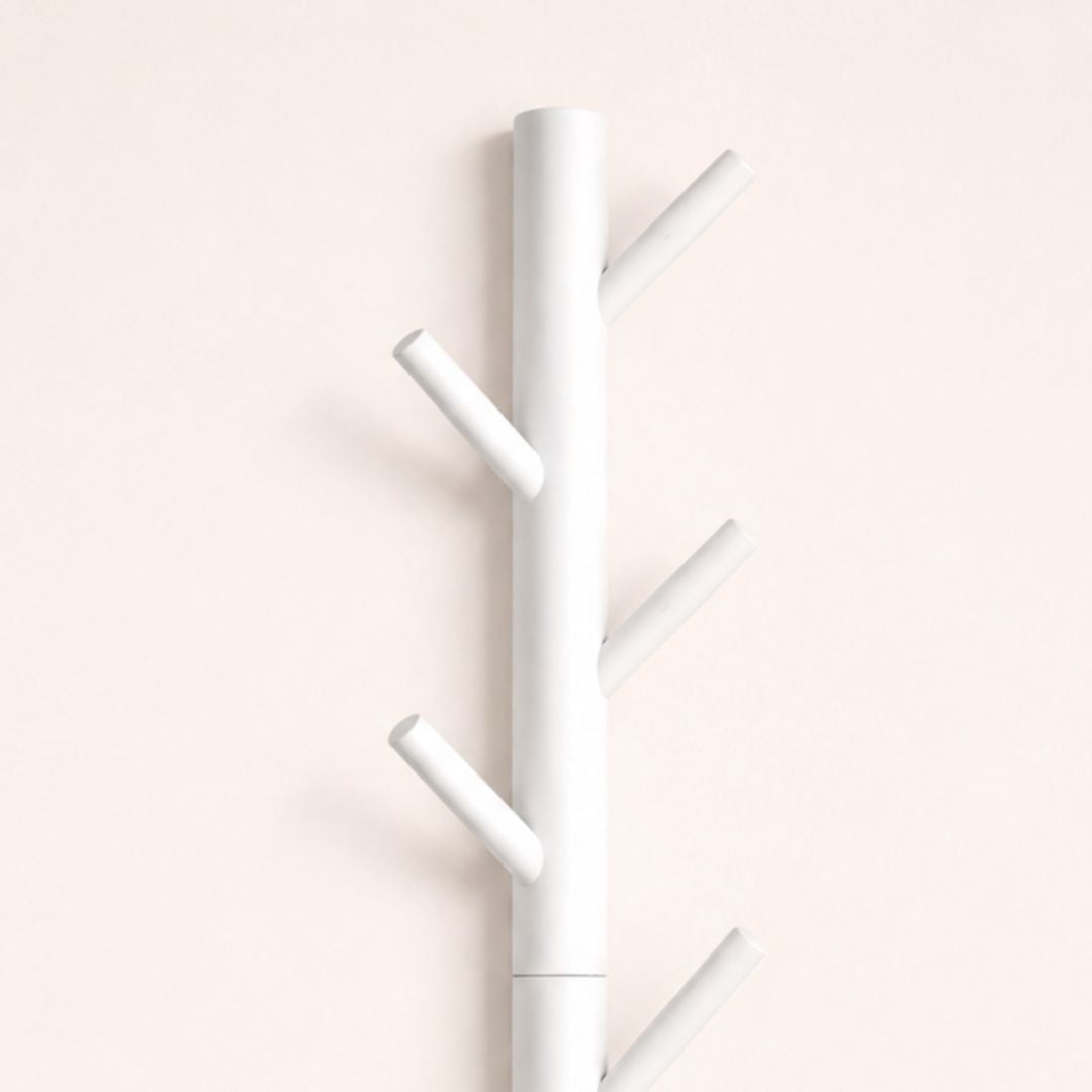 Porte-manteau mural blanc en forme d'arbre grand format